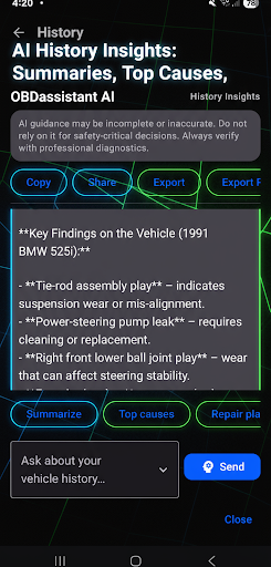 Smart AI OCR extracting inspection sheet results